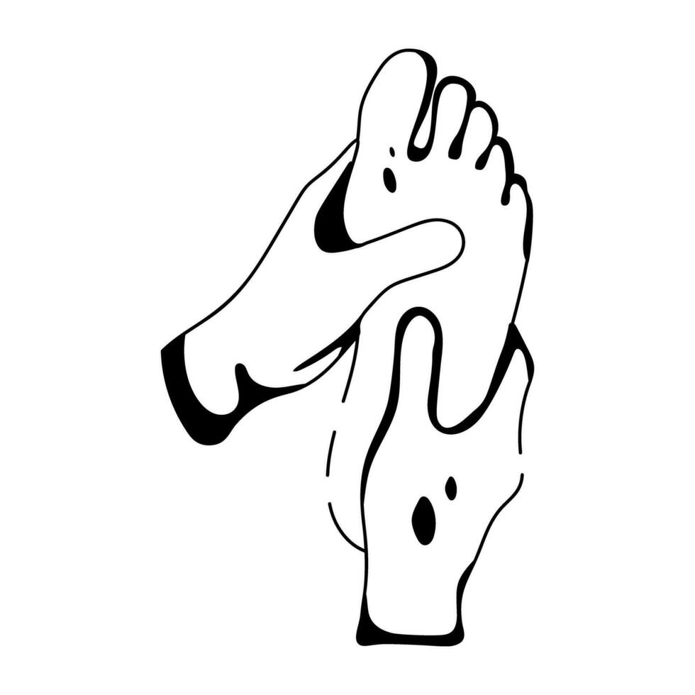 Trendy Foot Massage vector