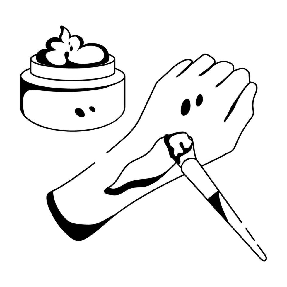 Trendy Applying Cream vector