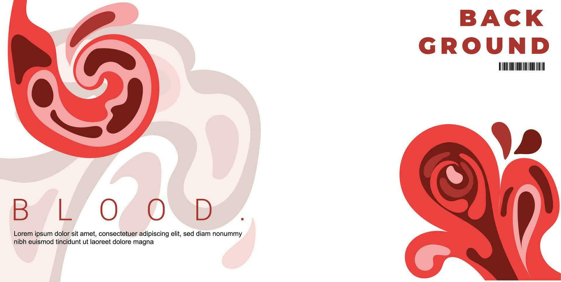 Blood liquid abstract graphic organic paper cut shapes. Dynamical waves, fluid shapes. banners with flowing lines, and Donor quotes. Blood donation. World Blood Donor Day. text space for typography. vector