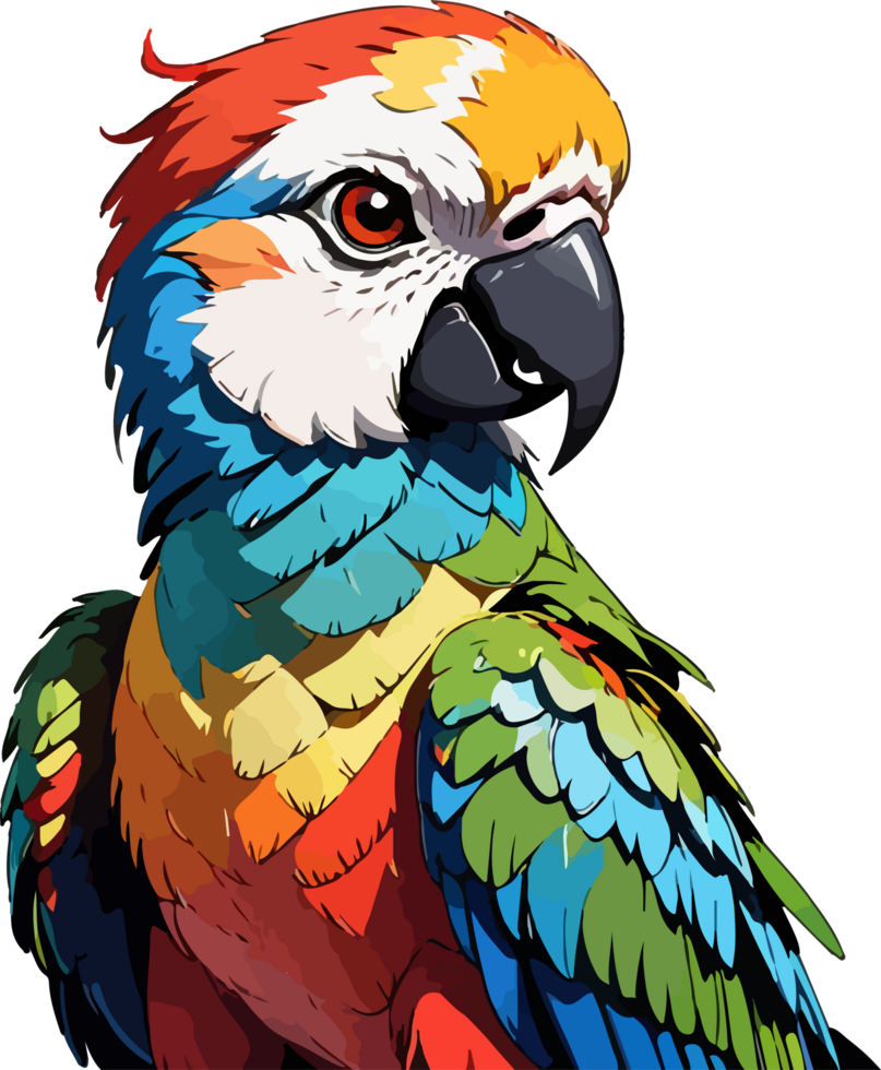 Parrot Head Mascot Image AI Generative png