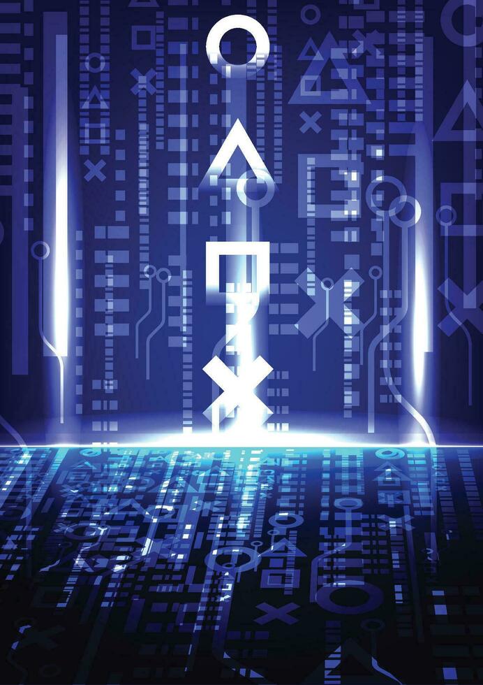 Creative vector illustration of hi-tech background, abstract technology background Hi-tech communication concept innovation background vector illustration