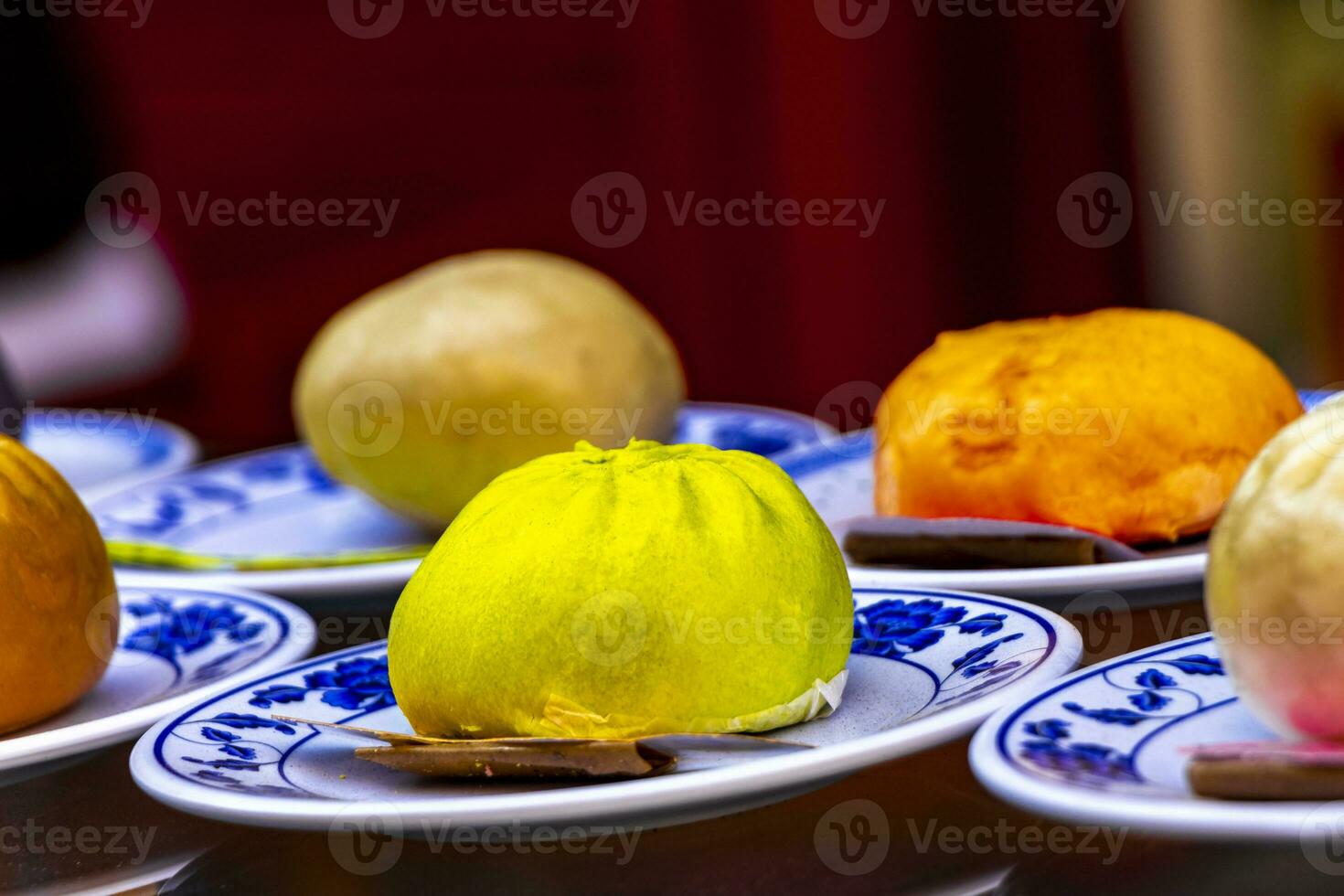Dim Sun Dimsun colorful dumplings in street food pot in Mexico. photo