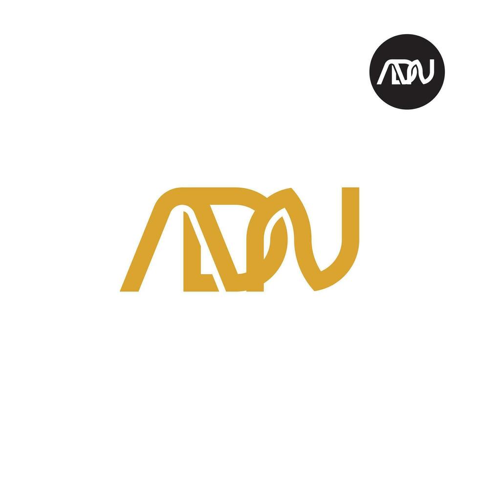 Letter ADN Monogram Logo Design vector