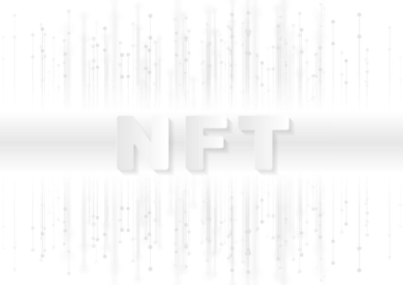 Minimal non fungible token NFT hi-tech background vector