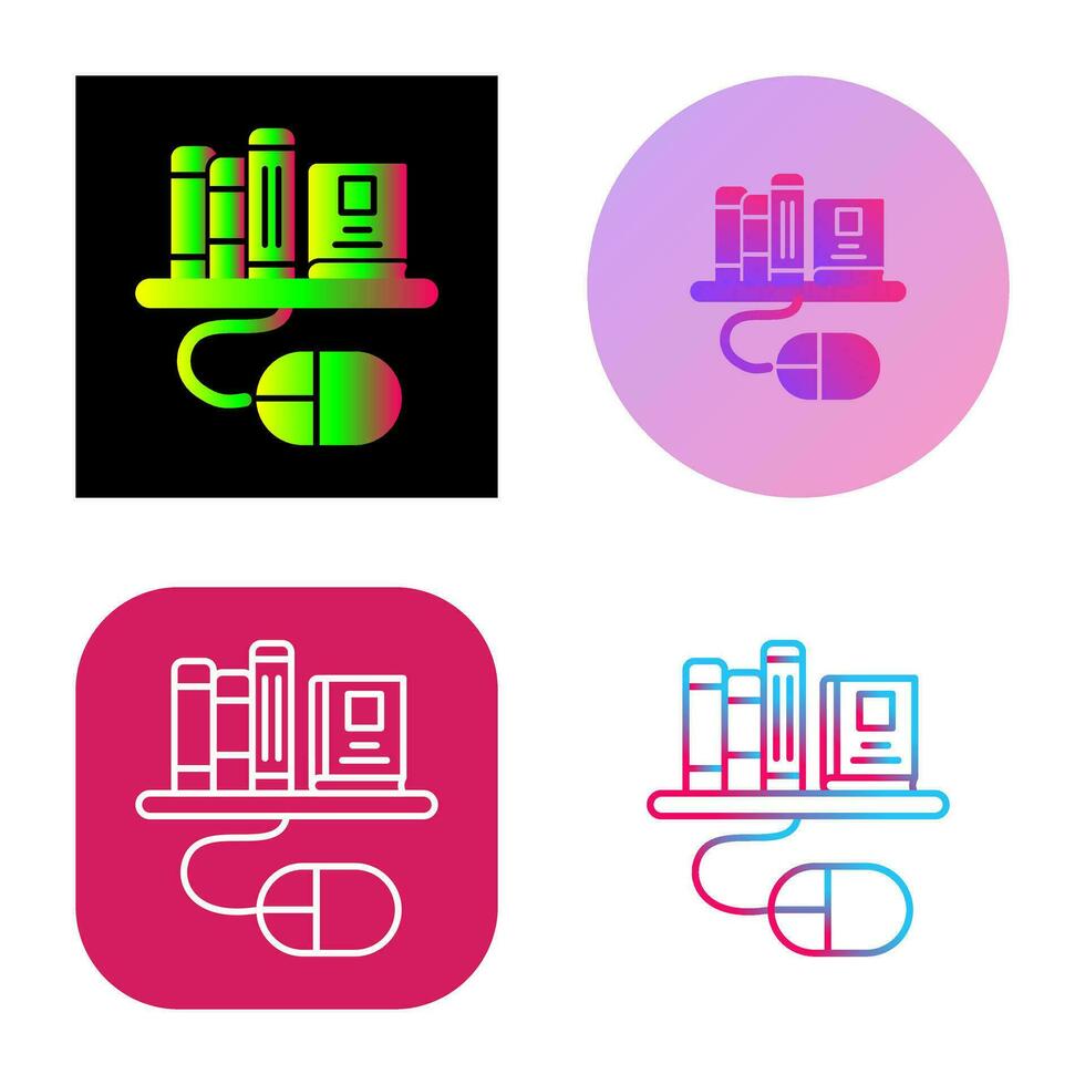 Digital Library Vector Icon