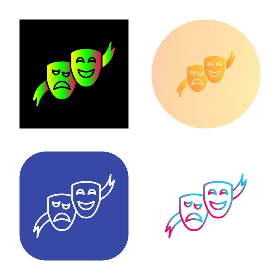 icono de vector de máscaras de teatro