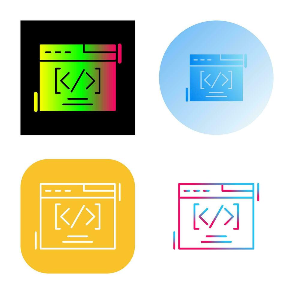 Web Coding Vector Icon