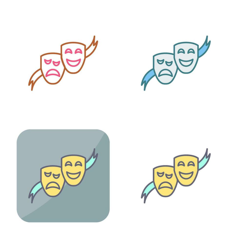 Theater Masks Vector Icon