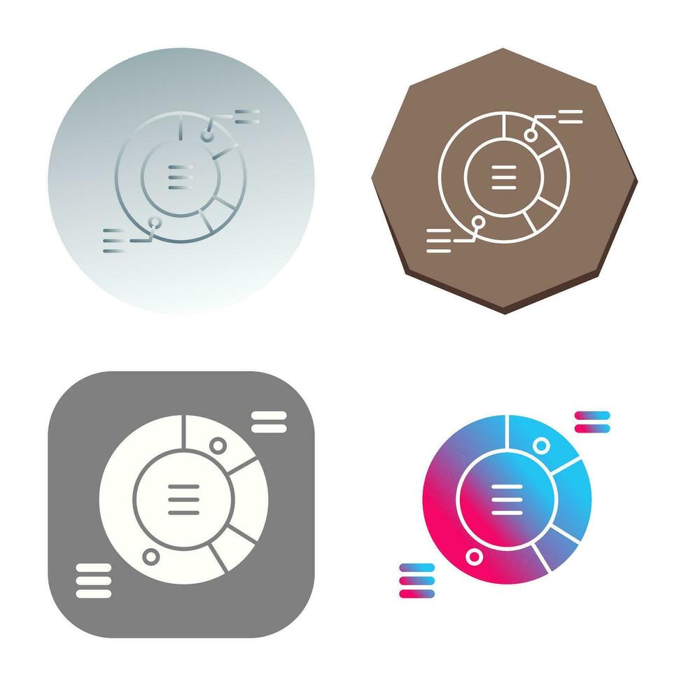 icono de vector de gráfico circular