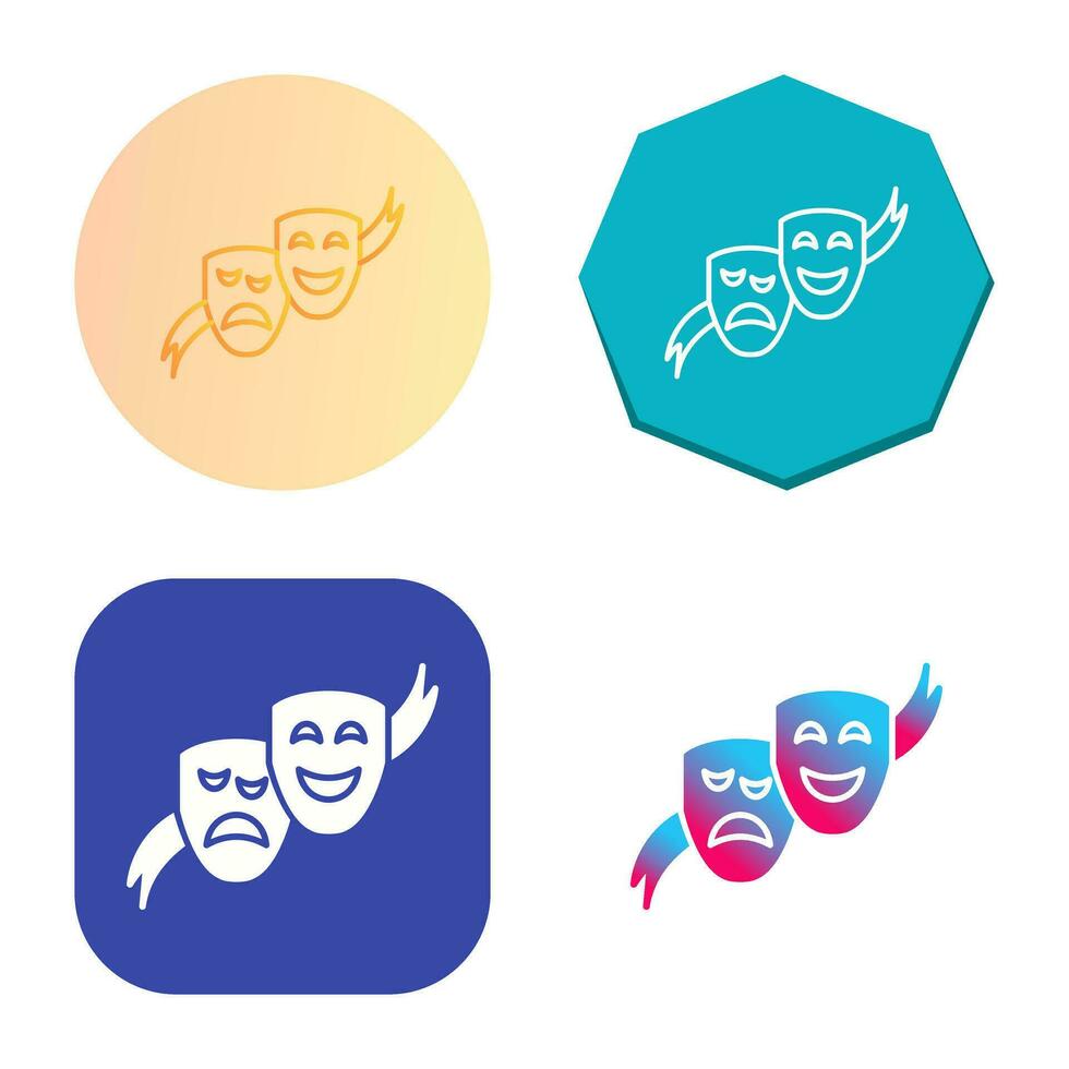 Theater Masks Vector Icon