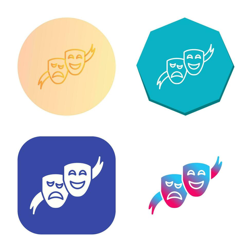 icono de vector de máscaras de teatro