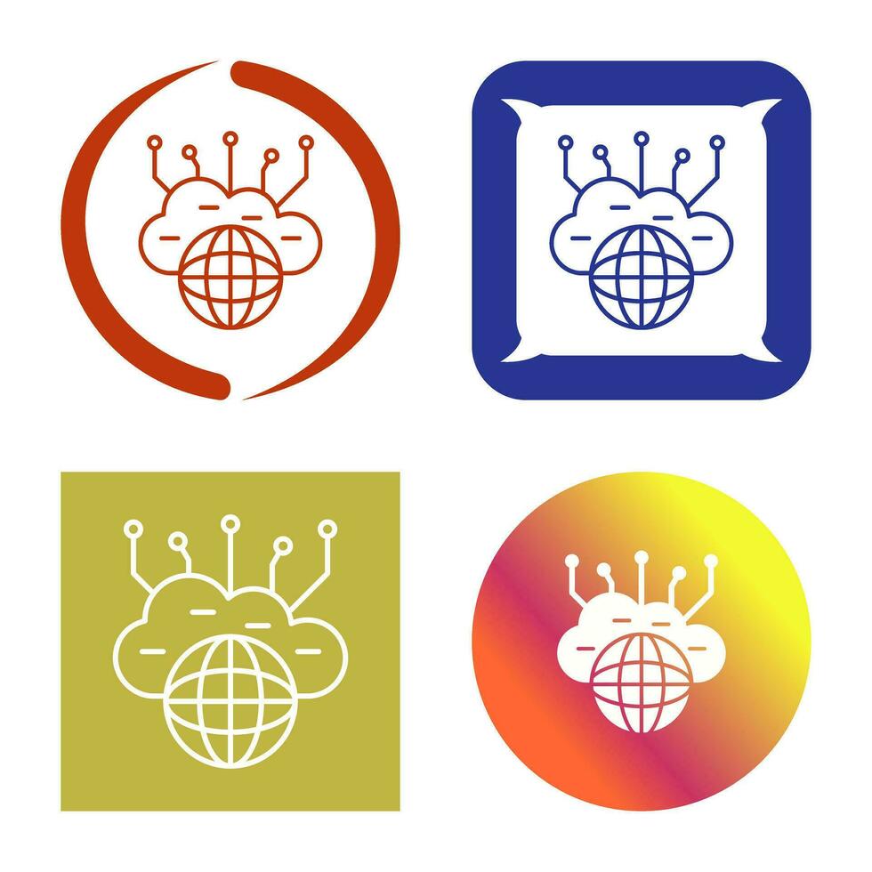 Computing Cloud Vector Icon