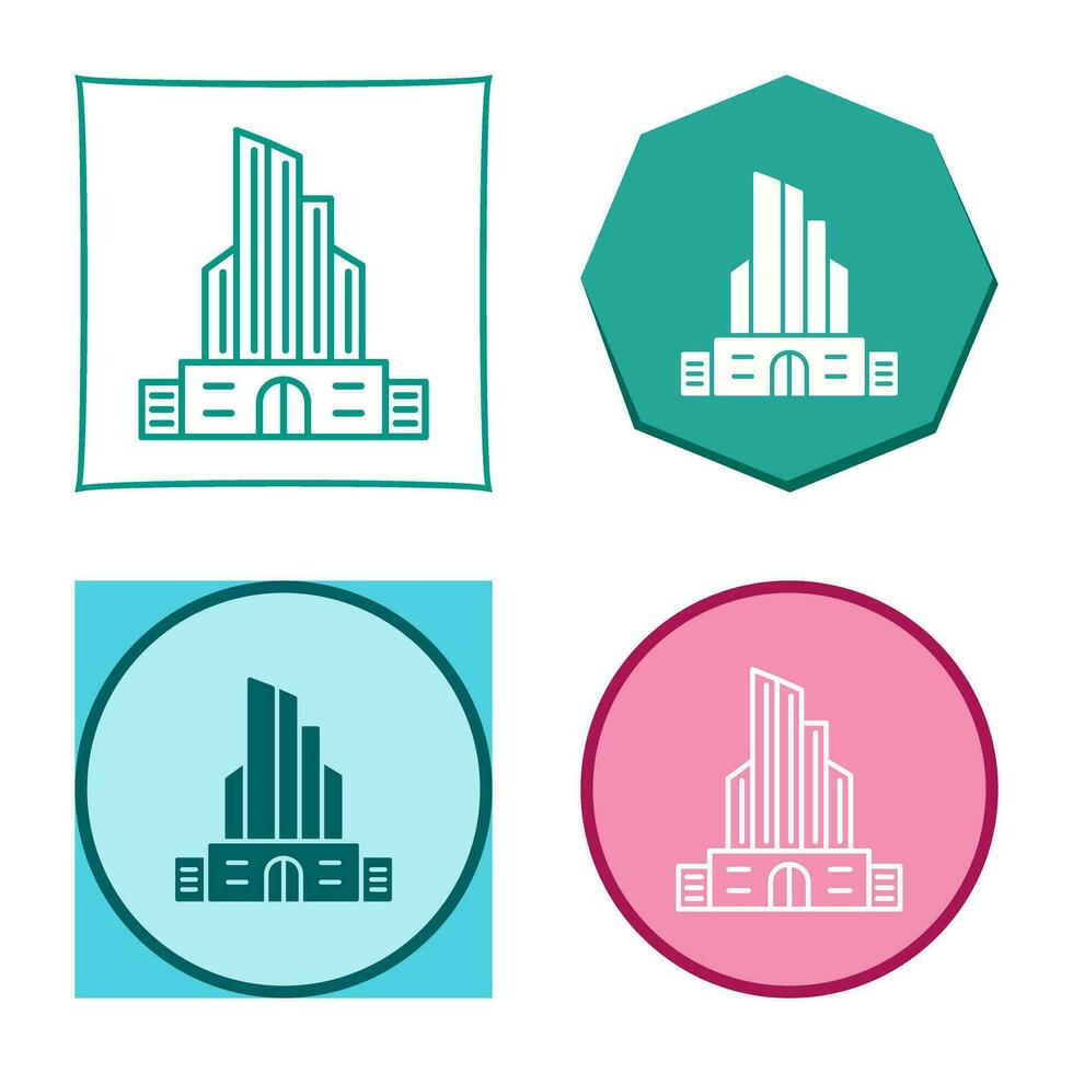 icono de vector de edificio de oficinas