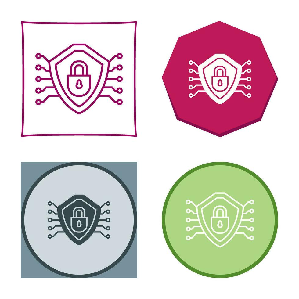 icono de vector de seguridad cibernética