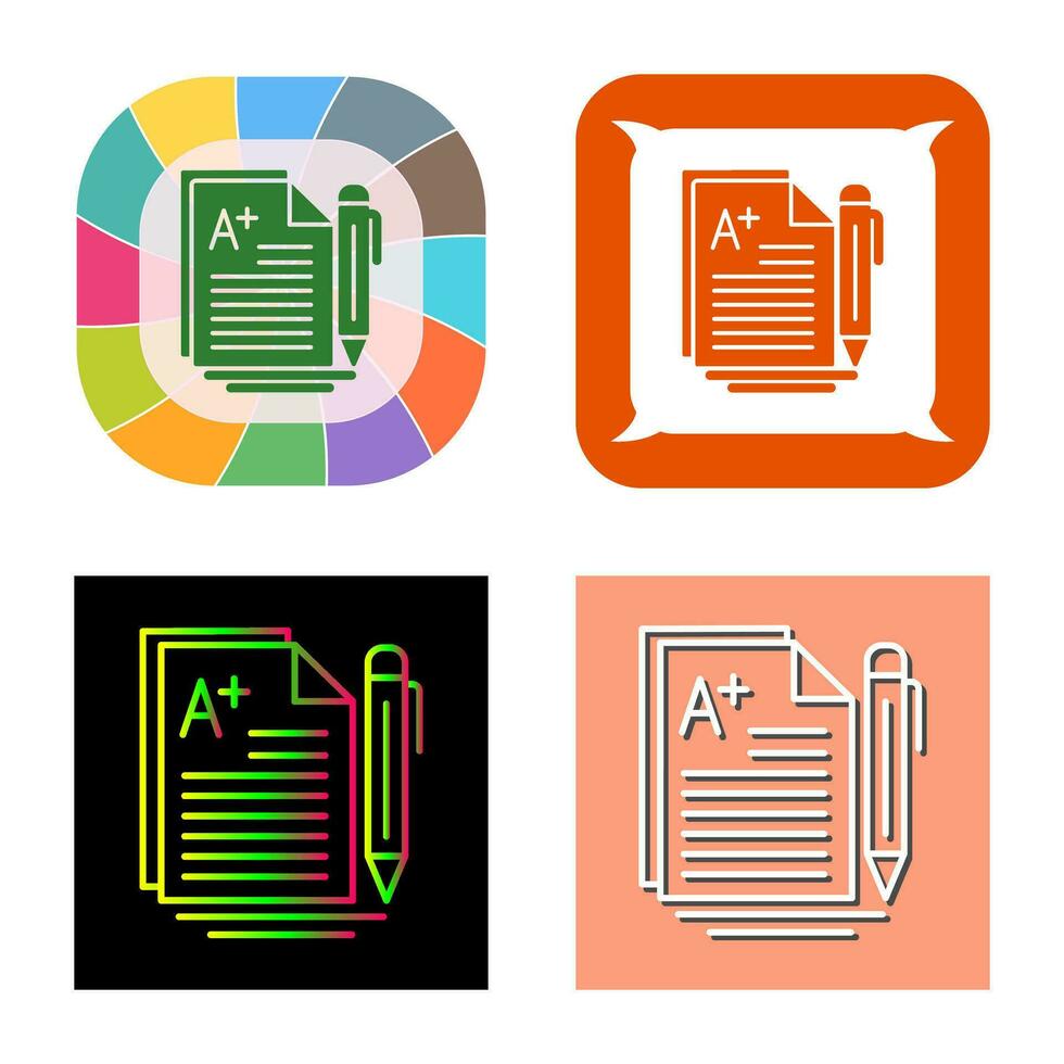A Grade Vector Icon