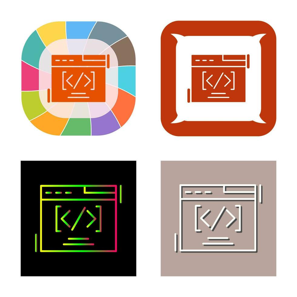 Web Coding Vector Icon