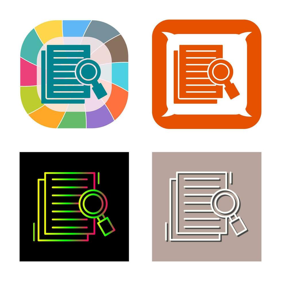 Details Looking Vector Icon