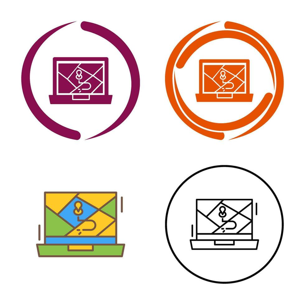 Google Map Vector Icon