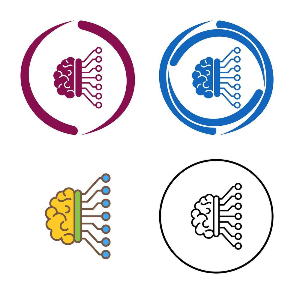 Machine Learning Vector Icon