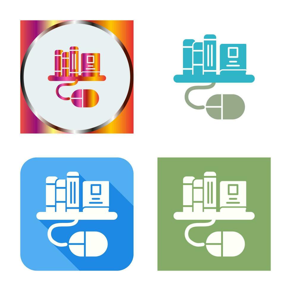 Digital Library Vector Icon