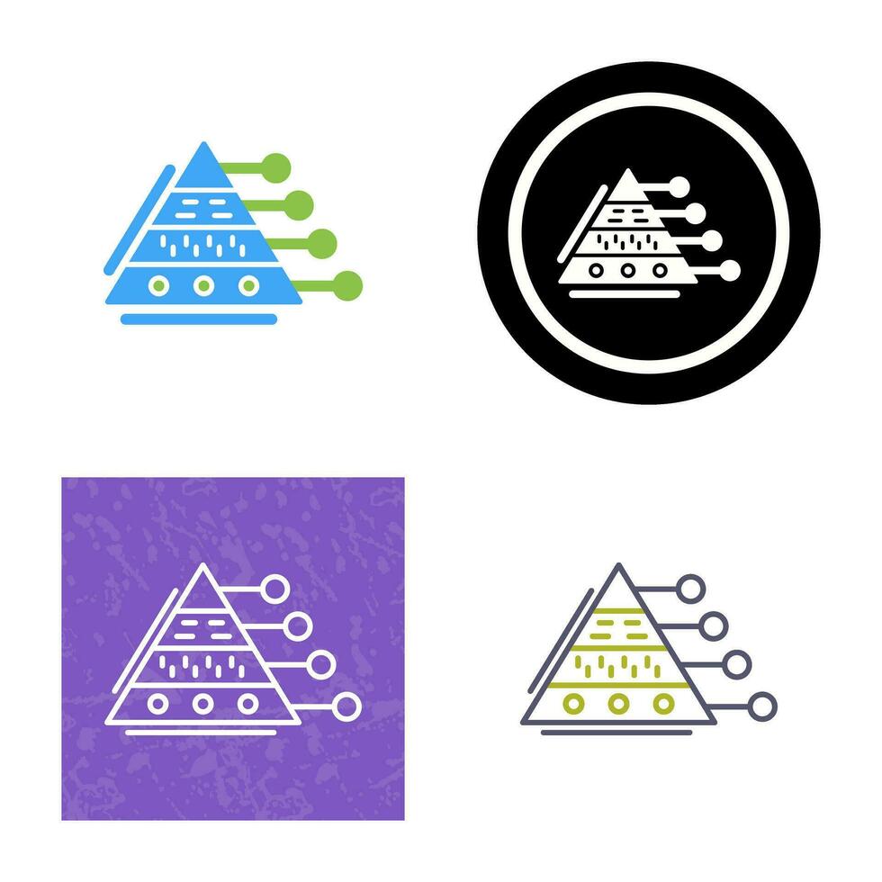Pyramid Graph Vector Icon