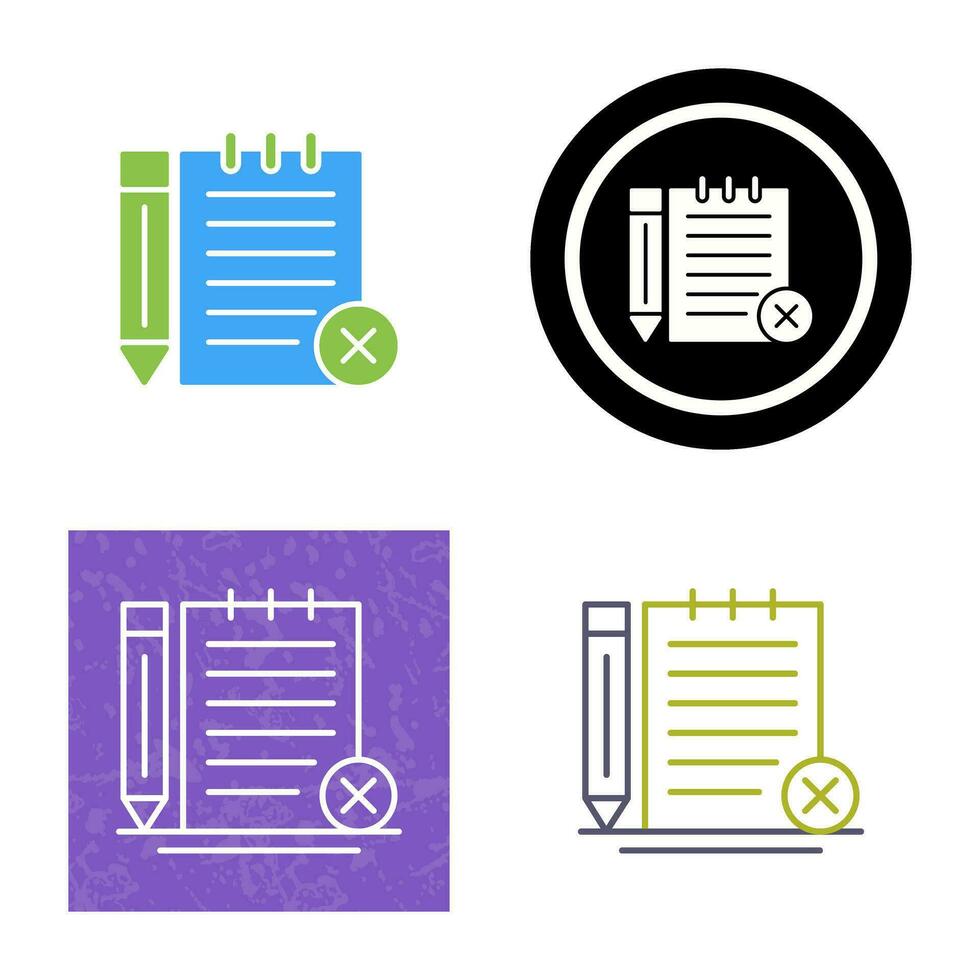 Unchecked Notes Vector Icon