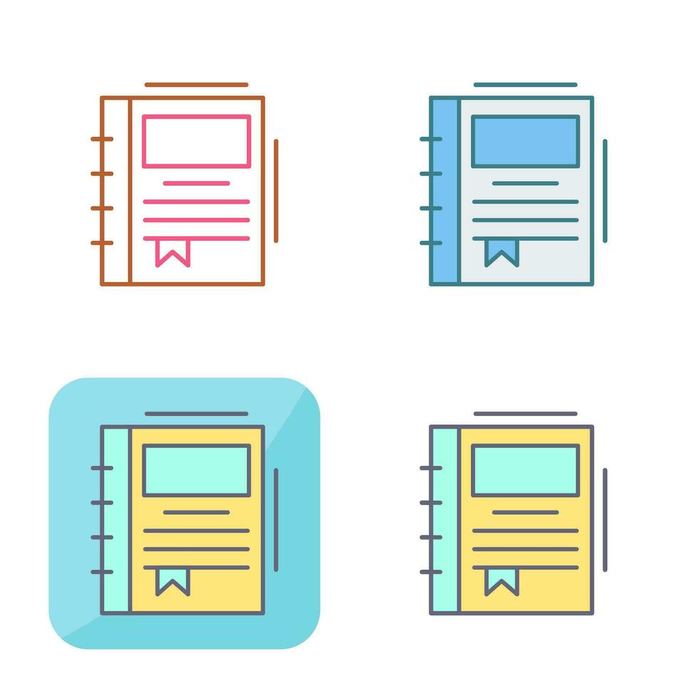 Spring Notebook Vector Icon