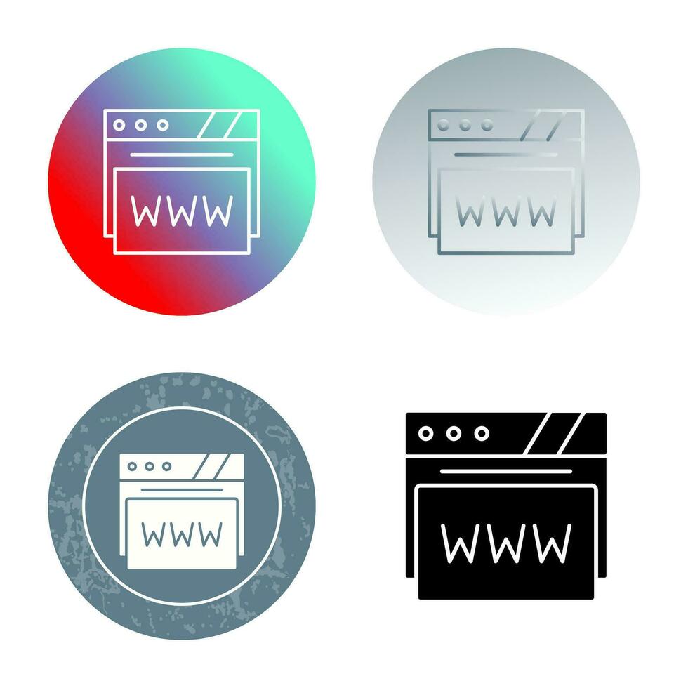 icono de vector de navegador web