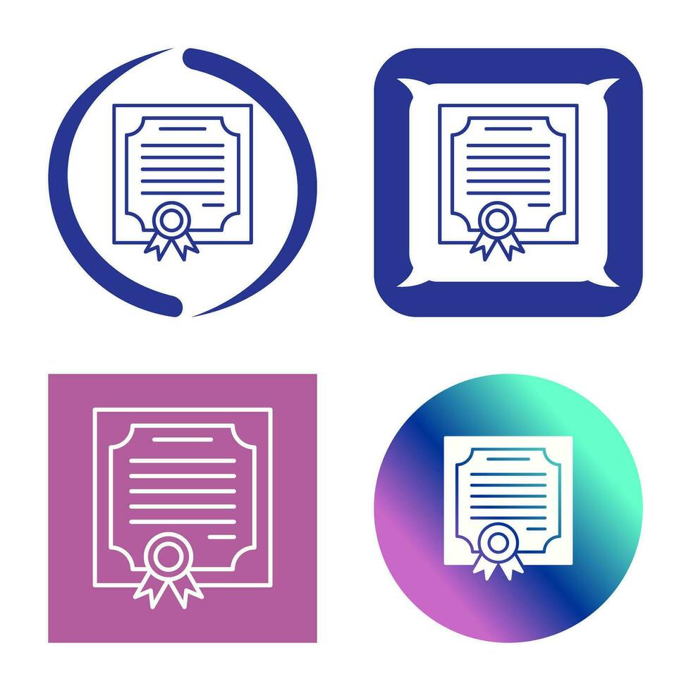 Certificate Vector Icon