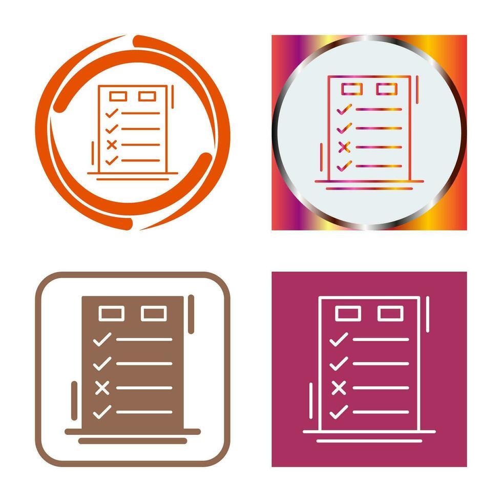 Today to Done CheckList Vector Icon