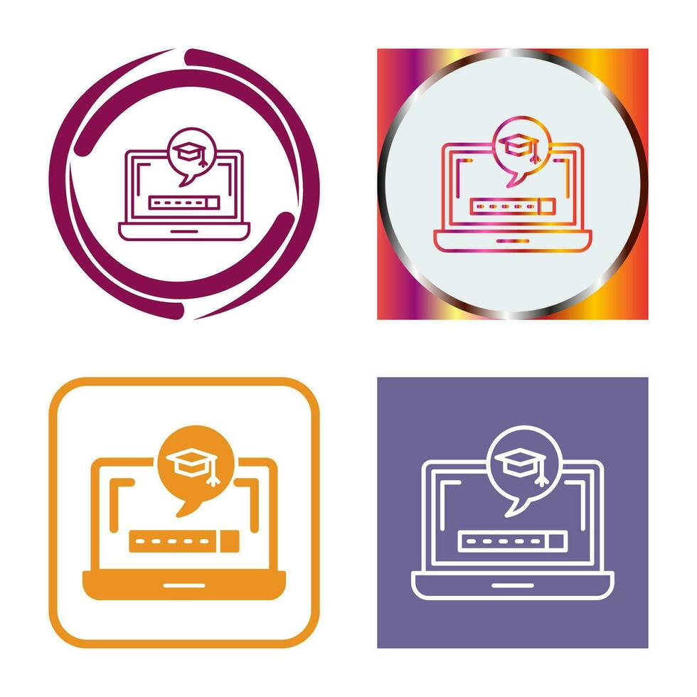 Digital Learning Vector Icon