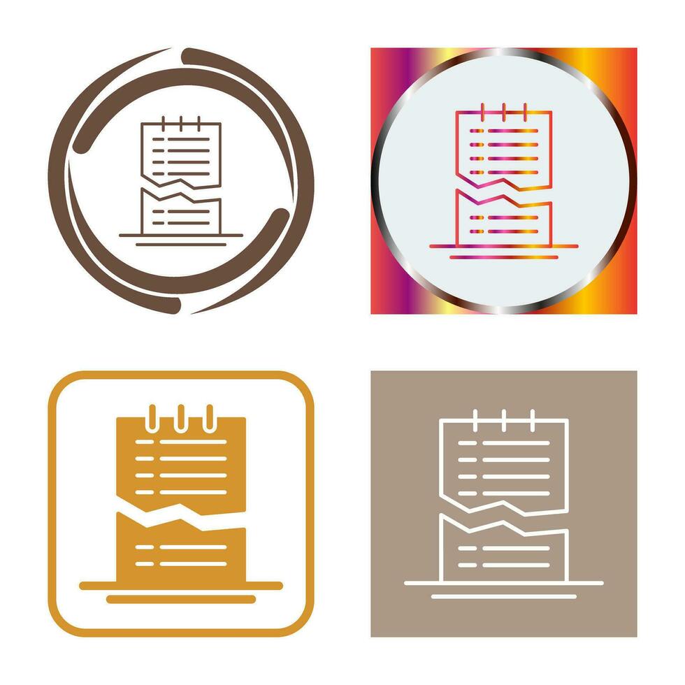Corrupted List Vector Icon