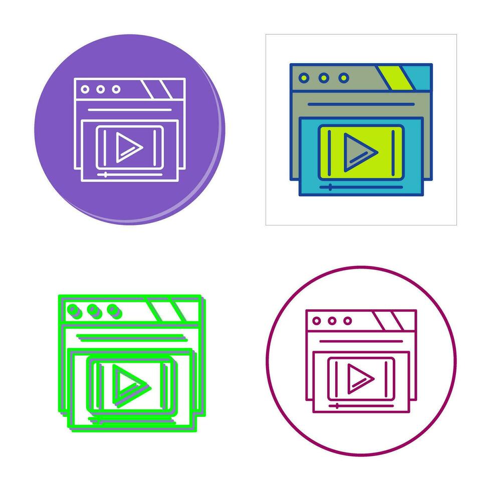 Video Player Vector Icon