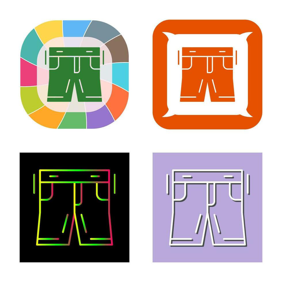 icono de vector de pantalones cortos