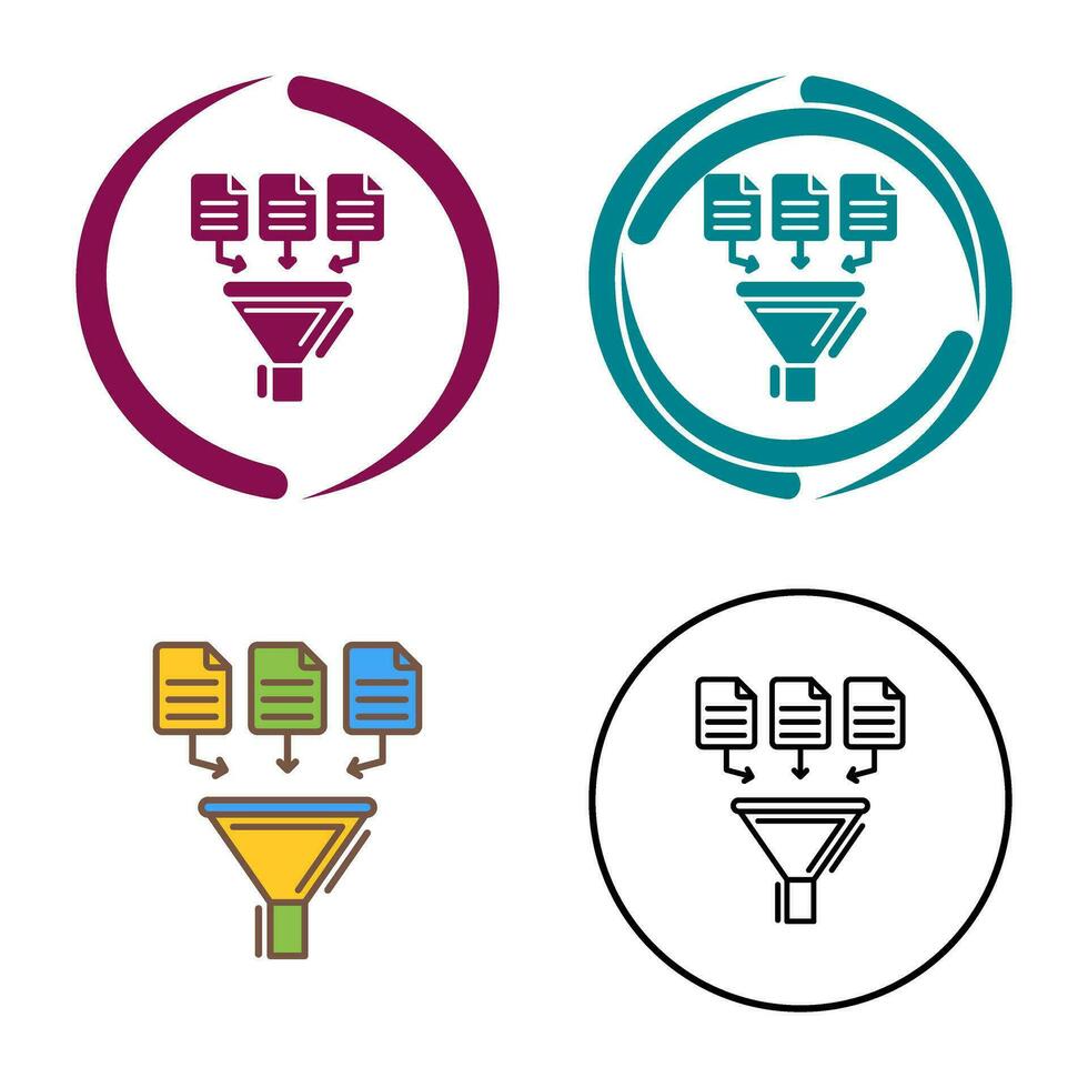 icono de vector de recopilación de datos