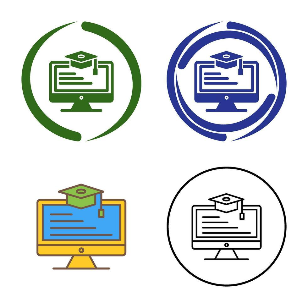 Online Learning Vector Icon