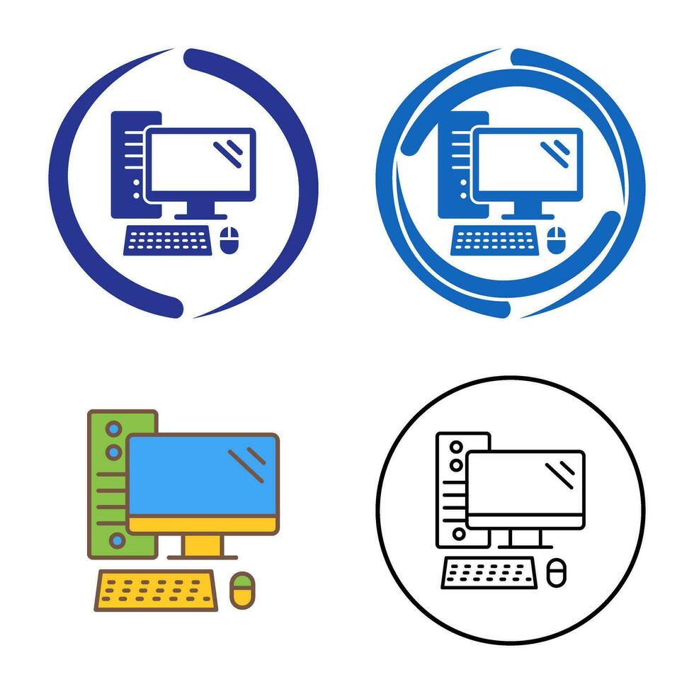 icono de vector de computadora