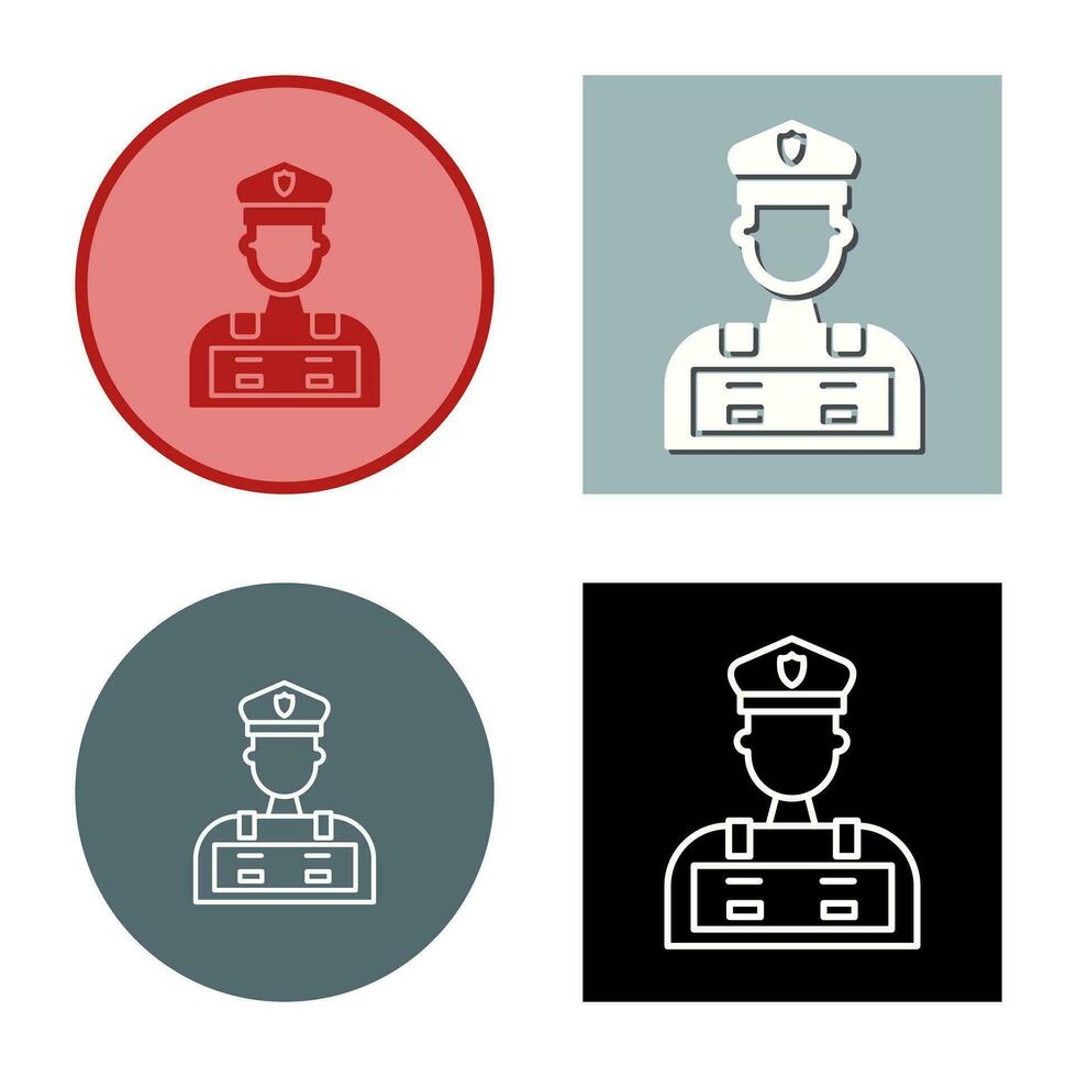 Police Man Vector Icon