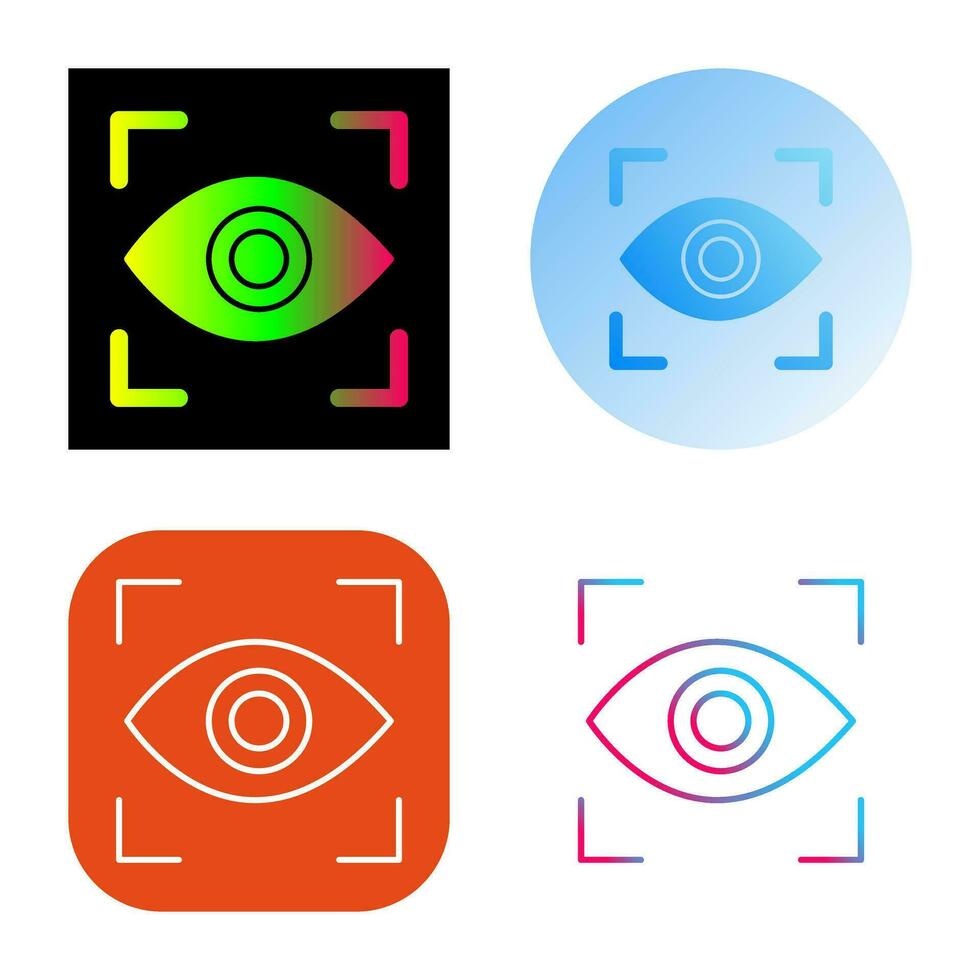 icono de vector de exploración ocular