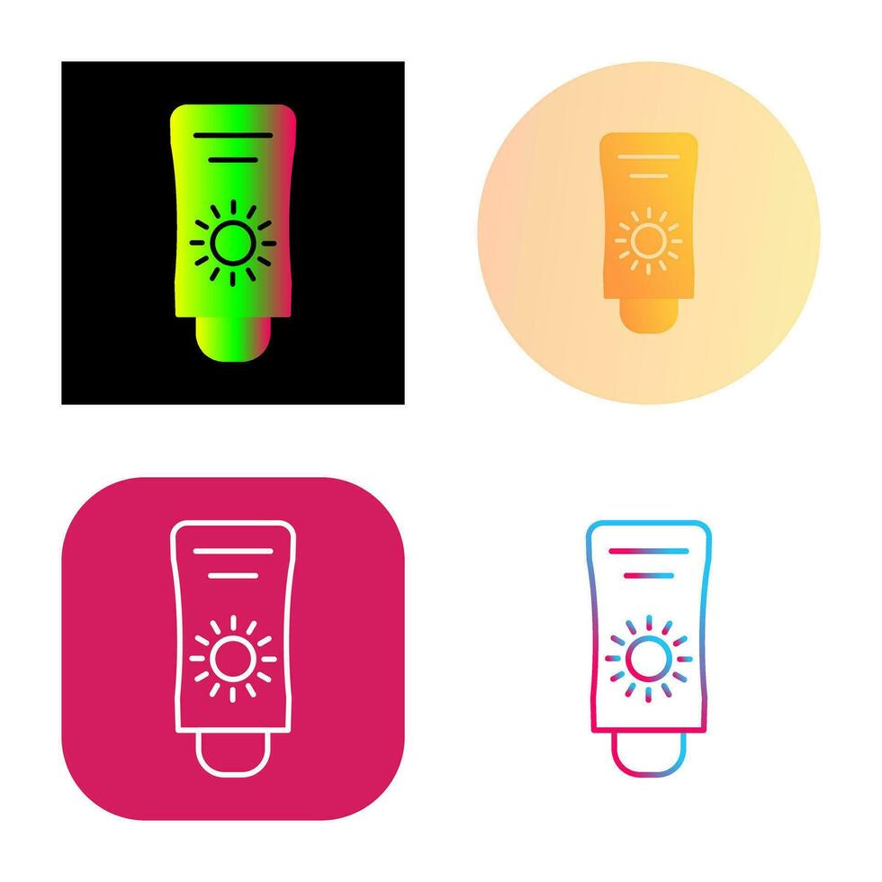 Sun Cream Vector Icon