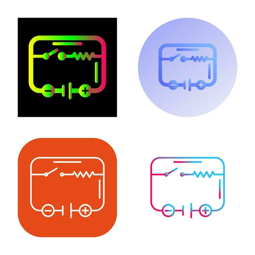 icono de vector de circuito eléctrico