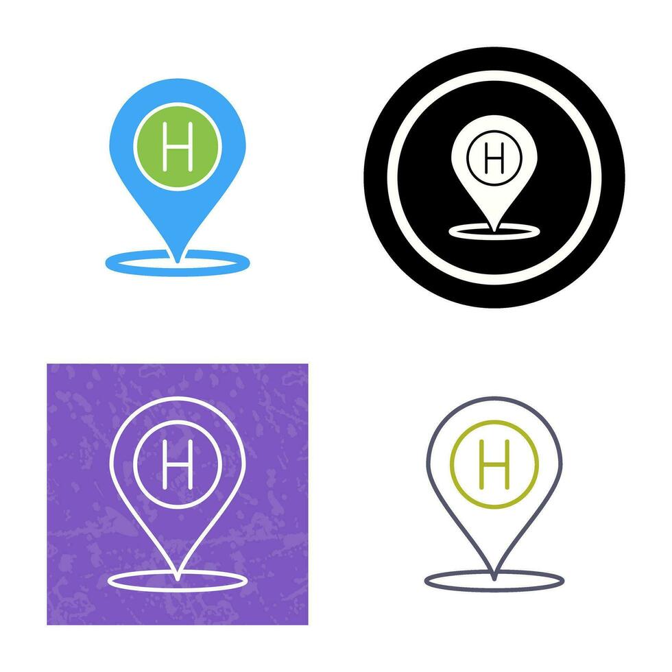 Hotel Location Vector Icon