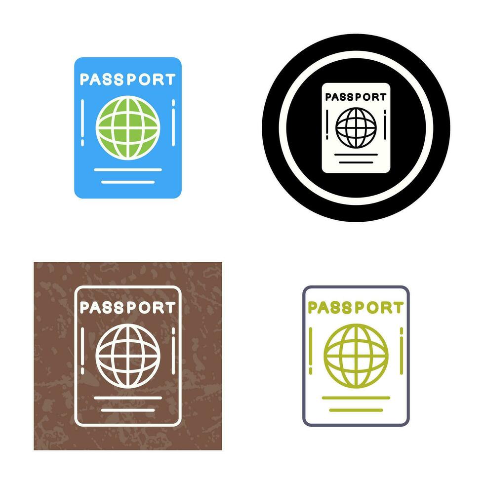 icono de vector de pasaporte