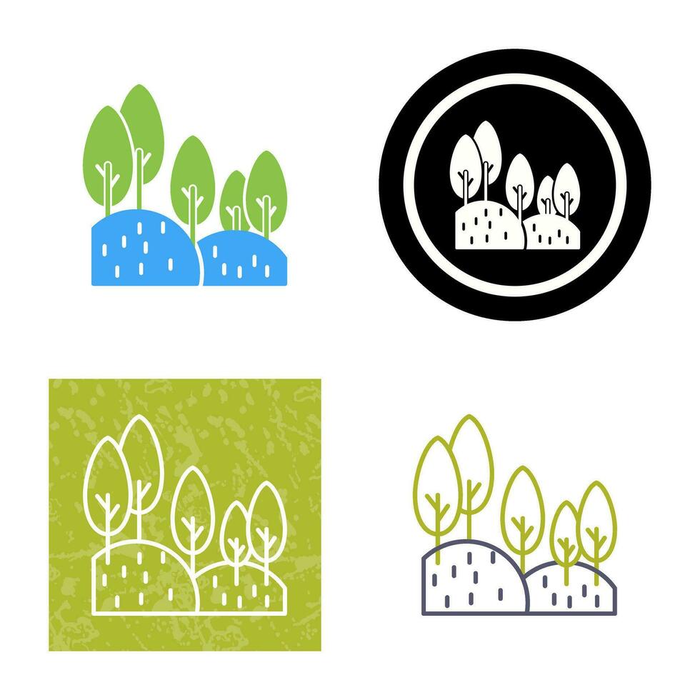 icono de vector de bosque