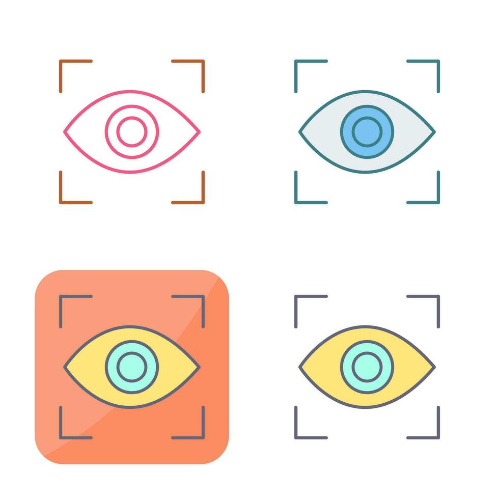 icono de vector de exploración ocular