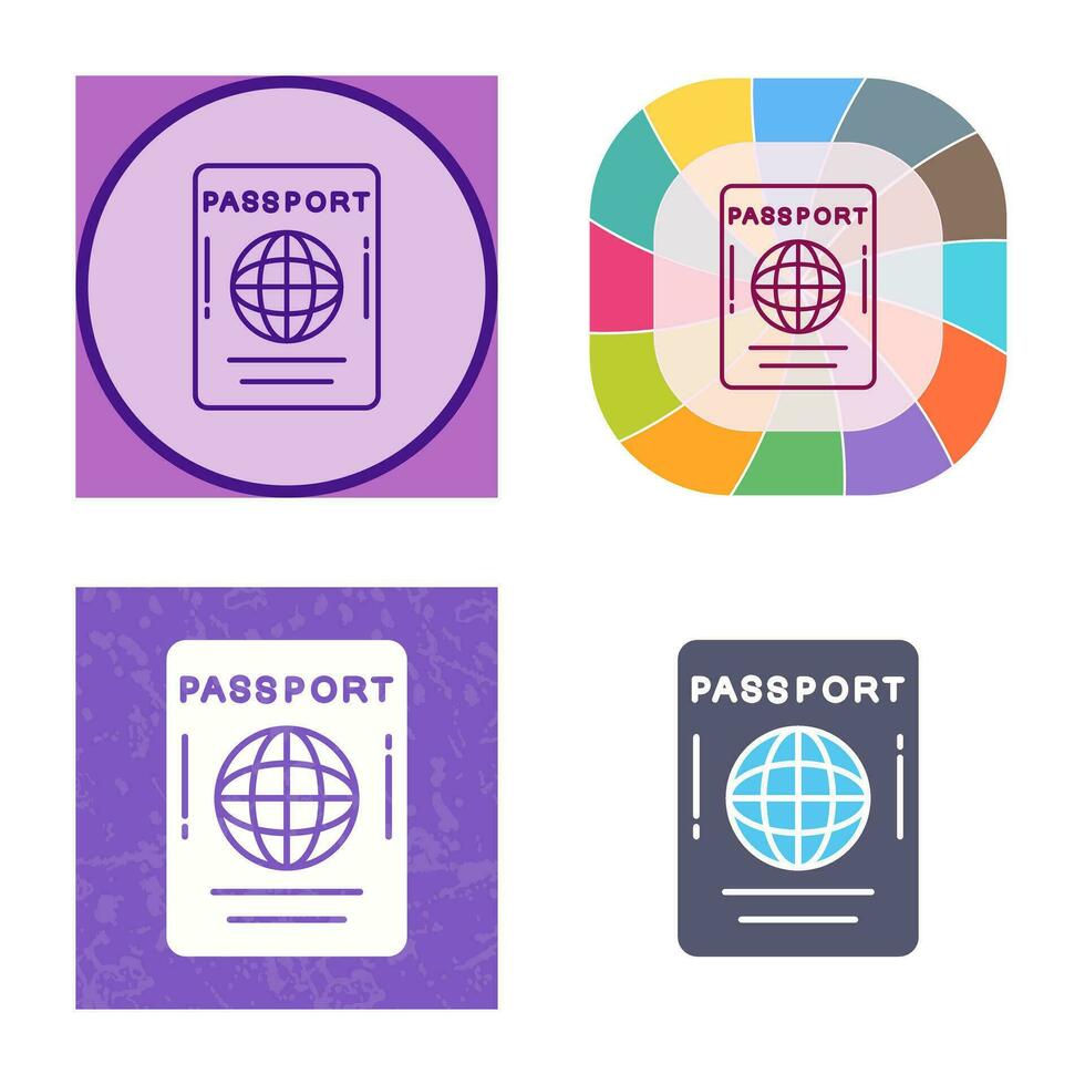 icono de vector de pasaporte