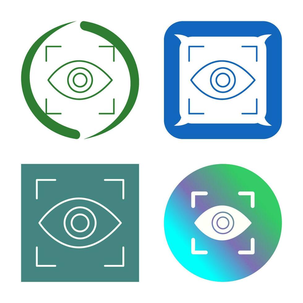 icono de vector de exploración ocular