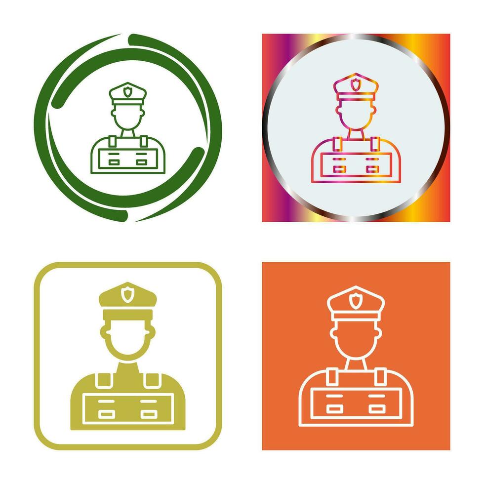 Police Man Vector Icon