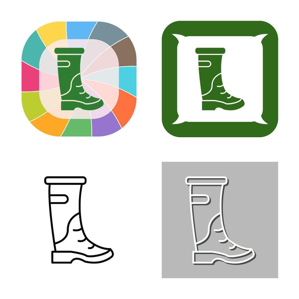 icono de vector de botas de lluvia