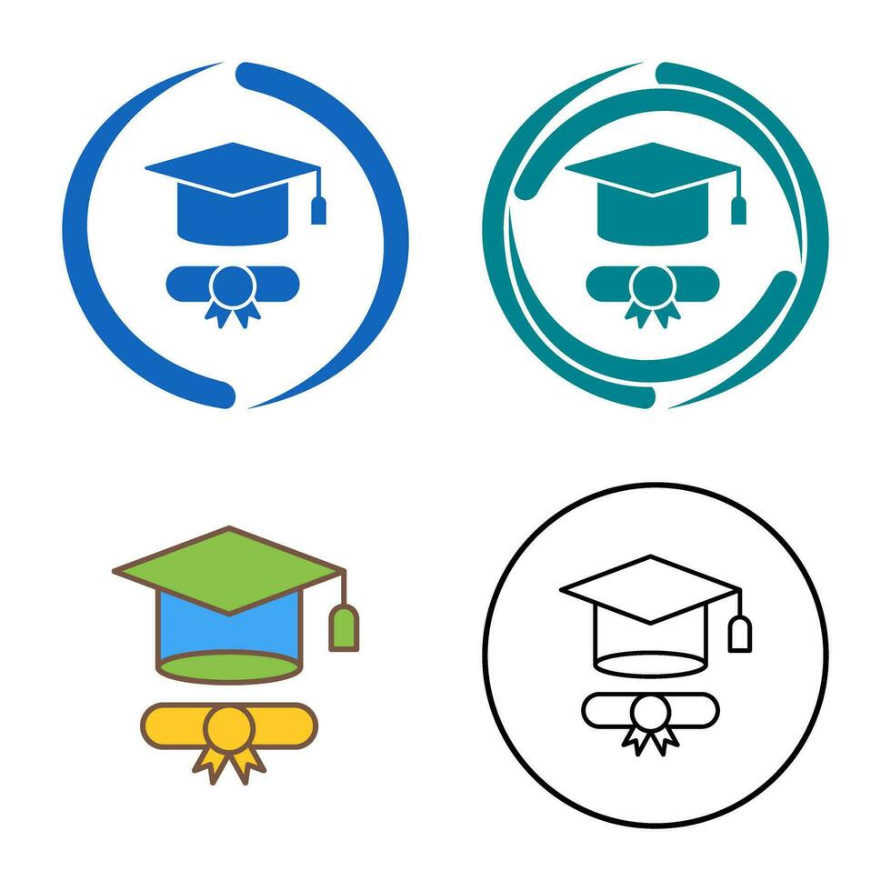 icono de vector de sombrero de graduación